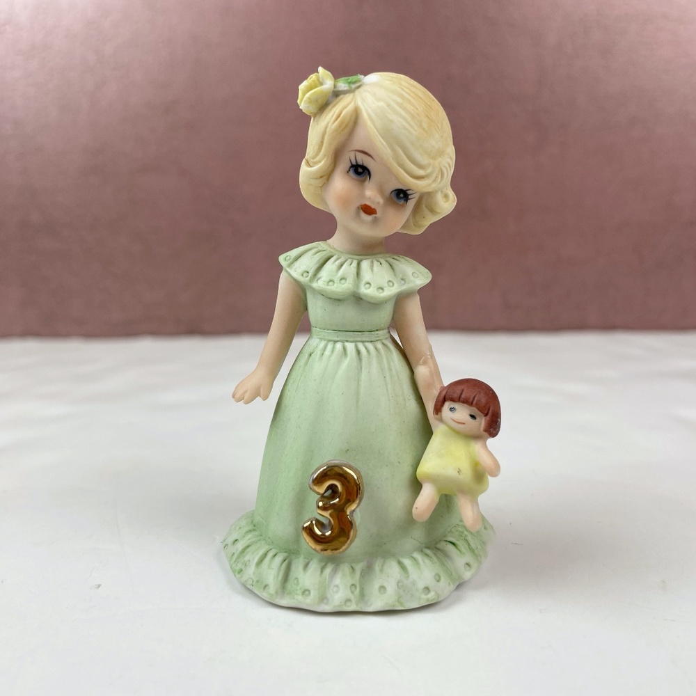 Vintage Growing Up Birthday Girl Enesco Figurine 3
